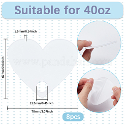 8 шт. акриловые термотрансферные большие подвески&nbsp;FIND-SP0003-09C