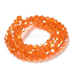 Прозрачные стеклянные бусины гальваническим пряди&nbsp;LS-GLAA-F029-3mm-A23