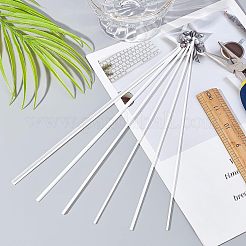 6セット6スタイルのABSプラスチックバーロッド  DIYサンドテーブル建築モデル作成用  ホワイト  250x2~5x1~3mm  1セット/スタイル&nbsp;DIY-OC0008-25