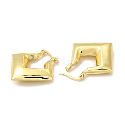 Серьги-кольца из латуни с ромбами для женщин EJEW-G342-01G