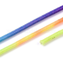 丸型ポリエステルゴム紐  調節可能な弾性コード  スプールで  カラフル  1.5mm  約43.74ヤード（40m）/ロール&nbsp;EC-YWC001-06-C