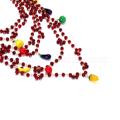 Многослойные ожерелья в стиле бохо из цинкового сплава и стекла с фруктами для женщин FS-WGB553D-01