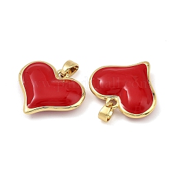 Pendentifs d'émail en laiton &nbsp;KK-T001-01G