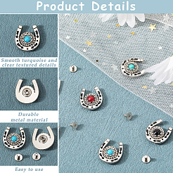 8 набор 4-х цветных заклепок из цинкового сплава и смолы для монет FIND-CP0001-89