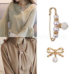 20шт броши из акрилового жемчуга с бусинами и английской булавкой JX431A