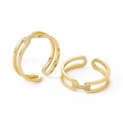 Кольцо-манжета из нержавеющей стали 304 с ионным покрытием (IP) и кубическим цирконием для женщин&nbsp;LS-RJEW-C060-27G