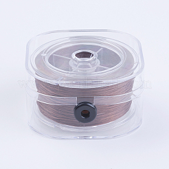 フラット弾性クリスタルストリング  弾性ビーズ糸  ストレッチブレスレット作り用  サドルブラウン  0.6mm  約54.68ヤード（50m）/ロール&nbsp;EW-I001-0.6mm-03