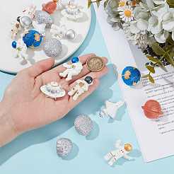 20 шт. 10 стиля железные кнопки для рисования в космической тематике&nbsp;AJEW-DR00040