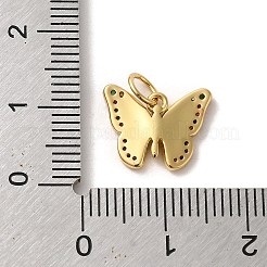 Pendentifs avec zircon cubiques à micro-pavés en laiton&nbsp;KK-K358-04KCG