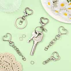 20 шт. 4 стиля застежек для брелка из цинкового сплава&nbsp;FIND-SP0004-22