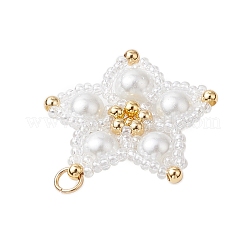 Pendenti a forma di stella con perline di vetro&nbsp;PALLOY-MZ00524-02