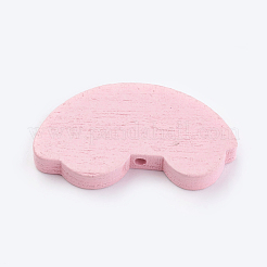 Бусины из натурального дерева с принтом WOOD-Q030-18