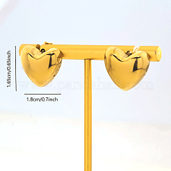 Винтажные серьги-гвоздики в форме сердца из нержавеющей стали GM0403