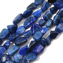 Нитки бусины из натурального ляписа-лазури G-P597-B01-01