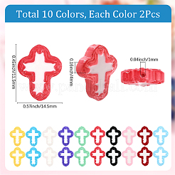 20 шт. двухцветные окрашенные стеклянные бусины&nbsp;BLOW-SC0001-03