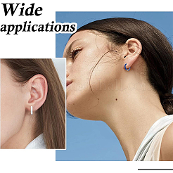 7 пара 7-х цветных массивных серег-колец из нержавеющей стали 304 с эмалью для женщин&nbsp;EJEW-DC0001-19