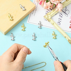 8 шт. 2 цвета латунные подвески с микропаве и кубическим цирконием&nbsp;KK-CJ0003-13