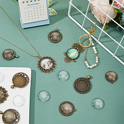 Наборы для изготовления плоских круглых подвесок своими руками&nbsp;DIY-DC0003-24