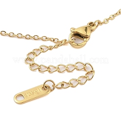 Ожерелья с подвеской в виде круглого шарика из нержавеющей стали 304 и искусственного жемчуга ABS&nbsp;NJEW-N055-07G