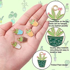 60шт 6 цвета сплава эмалевые подвески&nbsp;ENAM-CJ0004-62