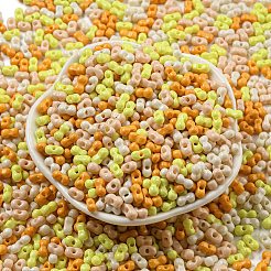 Непрозрачный стеклянный бисер с краской для выпечки&nbsp;SEED-K009-01A-28