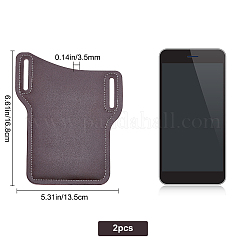 2 шт. чехол для мобильного телефона из искусственной кожи на ремень&nbsp;AJEW-GF0005-26A