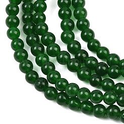 Окрашенные натуральные белые нефритовые бусины&nbsp;G-C270-B01-4mm