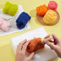 20 пакетик 20-х цветов шерсти для валяния DIY-DC0002-17