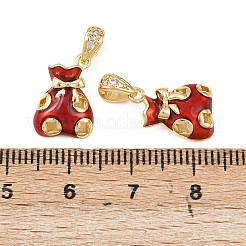 Латунные микропроволочные кубические циркониевые подвески из эмали KK-B161-10G