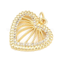 Pendentifs avec zircon cubiques à micro-pavés en laiton&nbsp;KK-F938-30G-02