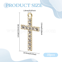 Подвески со стразами из сплава 50 шт. FIND-ME0002-13G