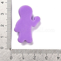 ハロウィーン 不透明樹脂 デコデン カボション  スケルトン  紫色のメディア  31.5x22x7.5mm&nbsp;RESI-S393-01D