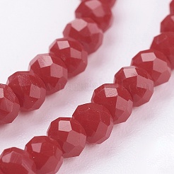 Chapelets de perle en verre imitation jade&nbsp;X-GLAA-F001-3x2mm-29