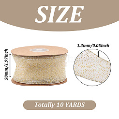 10 ярд блестящей полиэфирной ленты с блестками&nbsp;OCOR-TAC0034-02A