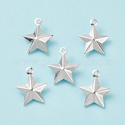 304ステンレスペンダント  スター  銀  15x12x4mm  穴：1mm&nbsp;STAS-I138-12S
