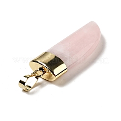 Pendentifs de quartz rose naturel&nbsp;G-P474-04G-02