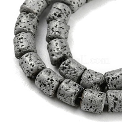 Гальванические бусины из натуральной лавы G-Z032-J04-12C