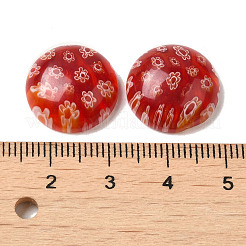 Cabochons di vetro millefiori fatto a mano&nbsp;LAMP-H063-01B