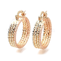 Латунь обруч серьги для женщин&nbsp;LS-EJEW-F365-02M