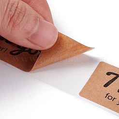 Прямоугольник спасибо тема бумажные наклейки X-DIY-B041-33C