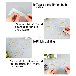 Шестиугольные прозрачные акриловые большие подвески&nbsp;TACR-BC0001-11