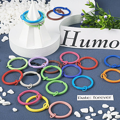 32 шт. двухцветные железные разъемные брелоки для ключей IFIN-TA0001-56