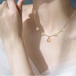 10 шт. подвески в виде маленьких цветов из нержавеющей стали 430 JX236B