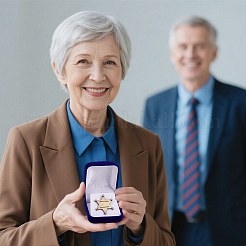 Флокированные коробки для хранения значков&nbsp;CON-WH0816-028