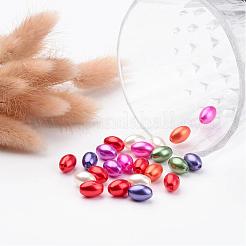 Смешанные абс пластиковые жемчужина жемчужина рисовые шарики X-MACR-G007-M