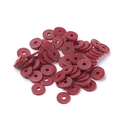 Abalorios de la arcilla de polímero hecha a mano redondas planas&nbsp;CLAY-R067-8.0mm-29