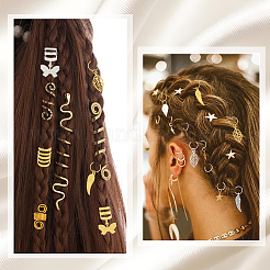 120 шт. 12 стиля дреды из сплава и железа украшения для волос кольца&nbsp;OHAR-SC0001-18B