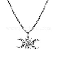 Полые подвески в виде богини луны 201 из нержавеющей стали для женщин FS-WGF6F96-01