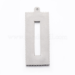 Pendentif cabochon en acier inoxydable 304 résistant au ternissement&nbsp;STAS-E421-108P