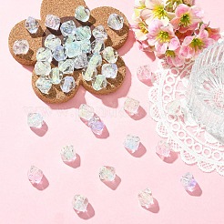 20 шт. 5-х цветные фольгированные стеклянные бусины ручной работы&nbsp;FOIL-YW0001-06